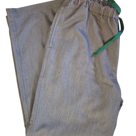 Figs Gray Joggers with Green Drawstring - Picture 1 of 3